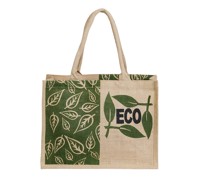100% Jute Ecofriendly  Printed Bag.