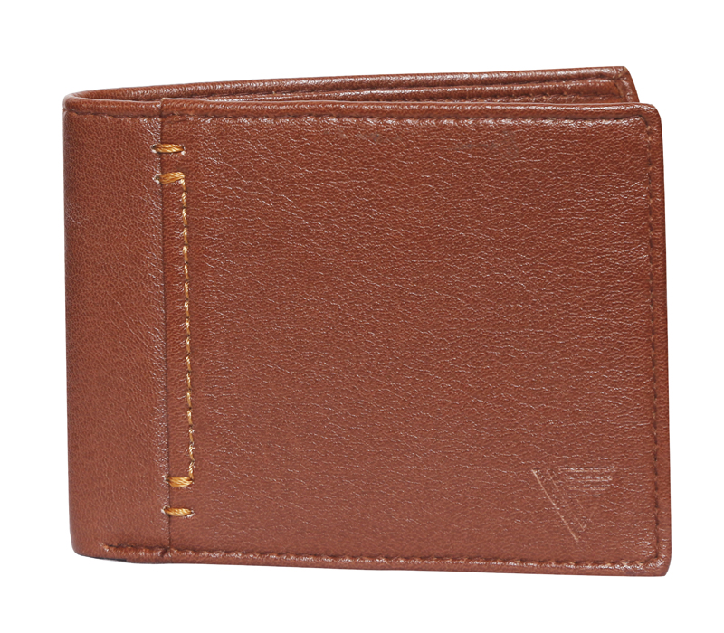 Non Leather Bi-Fold Wallet. (BROWN)